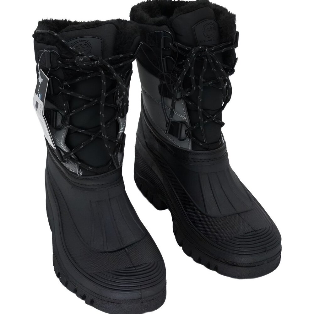 Polar Range Men's Decker Faux Fur Snow Boots Cold Grey US 10